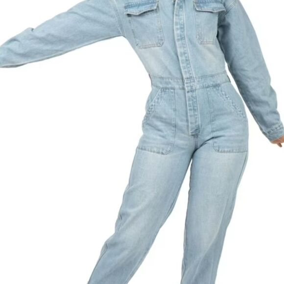Pants - Worthy Threads denim jumpsuit size LARGE